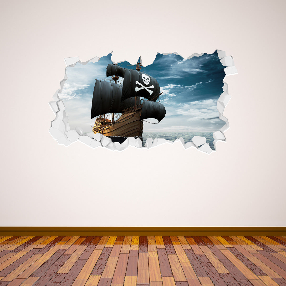 Pirate Wall Sticker Pirate Ship Broken Wall