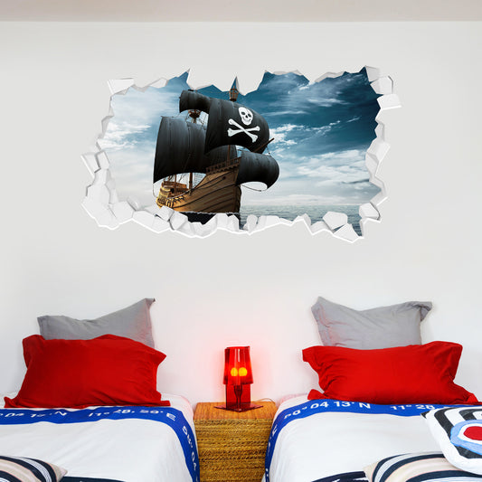Pirate Wall Sticker Pirate Ship Broken Wall
