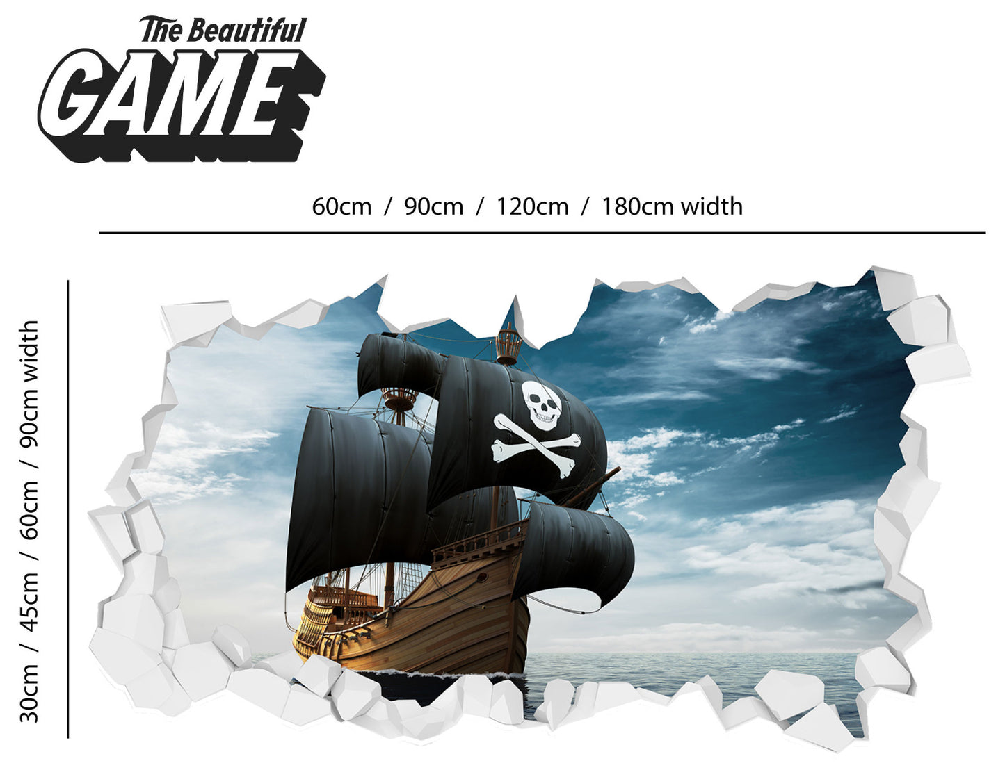 Pirate Wall Sticker Pirate Ship Broken Wall