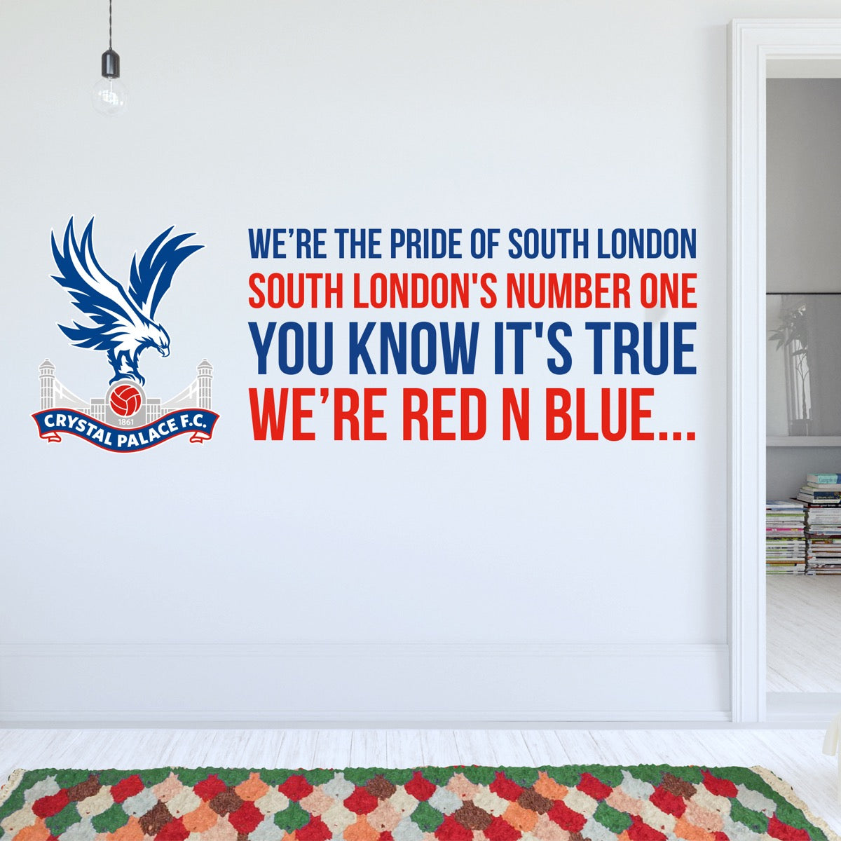 Crystal Palace Crest You Know Its True Song Wall Sticker