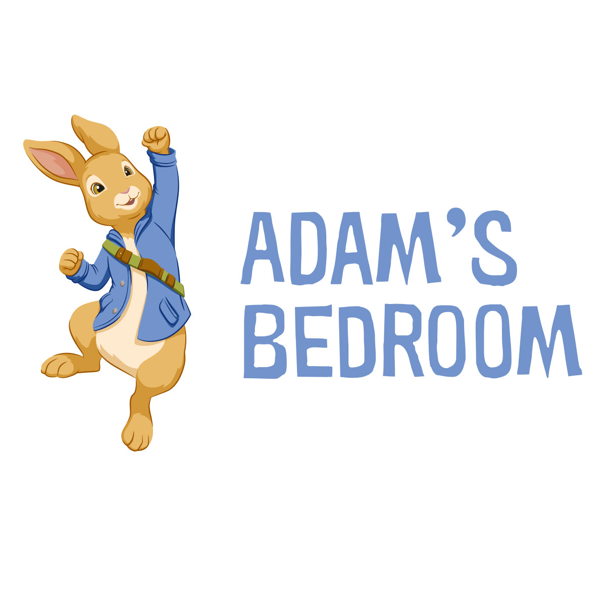 Peter Rabbit Personalised Bedroom Wall Sticker Mural