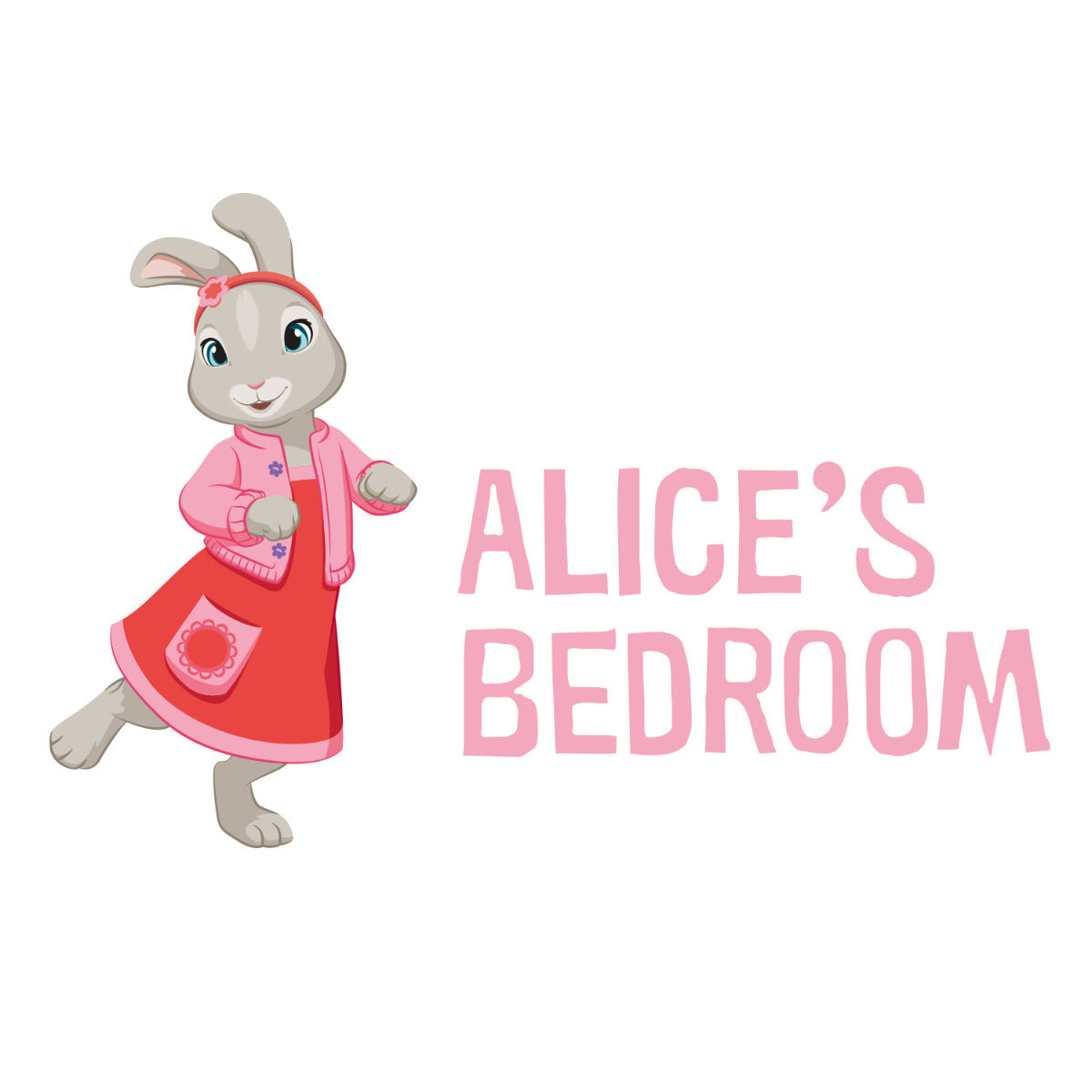 Lily Bobtail Personalised Bedroom Wall Sticker Mural