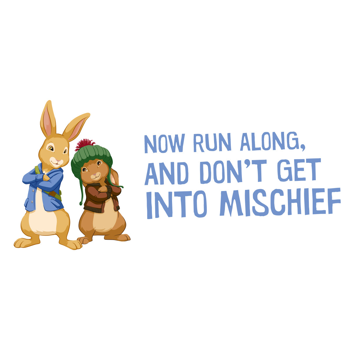 Peter Rabbit and Benjamin Bunny Run Along Wall Sticker Mural