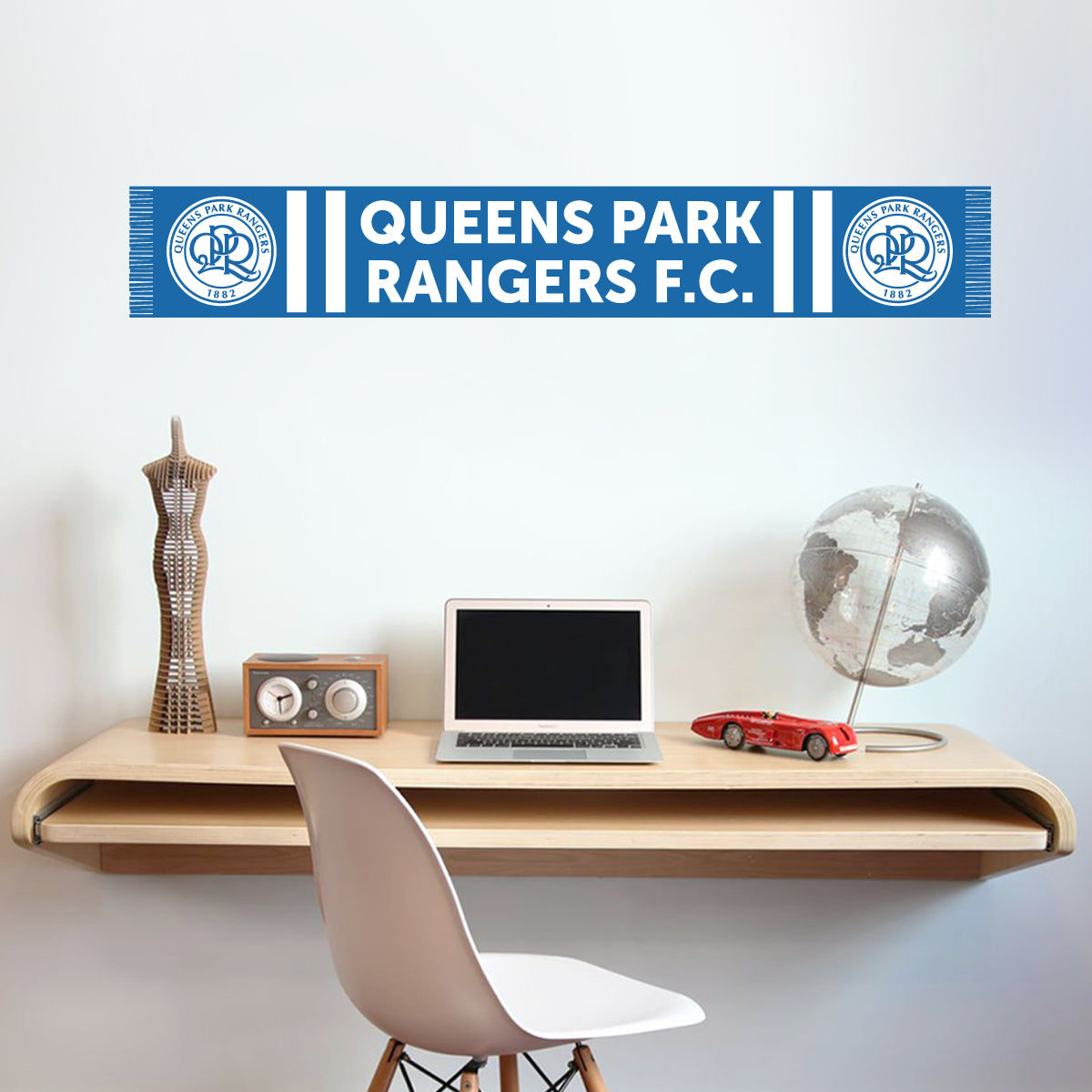Queens Park Rangers Bar Scarf Wall Sticker Vinyl