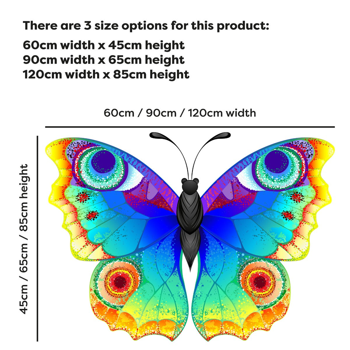Rainbow Wall Sticker - Rainbow Butterfly