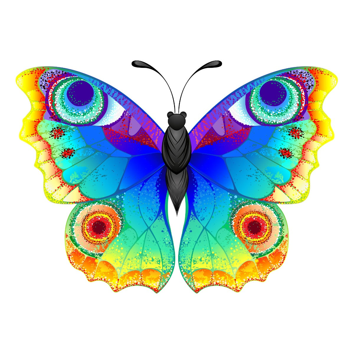 Rainbow Wall Sticker - Rainbow Butterfly