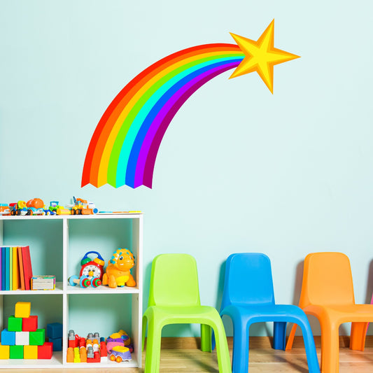 Rainbow Wall Sticker - Rainbow Shooting Star