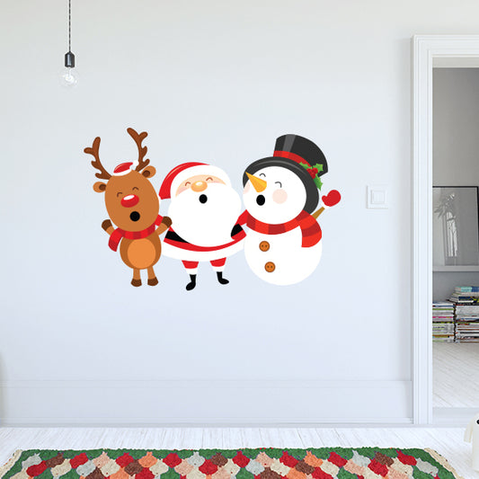 Reindeer Santa Snowman Group