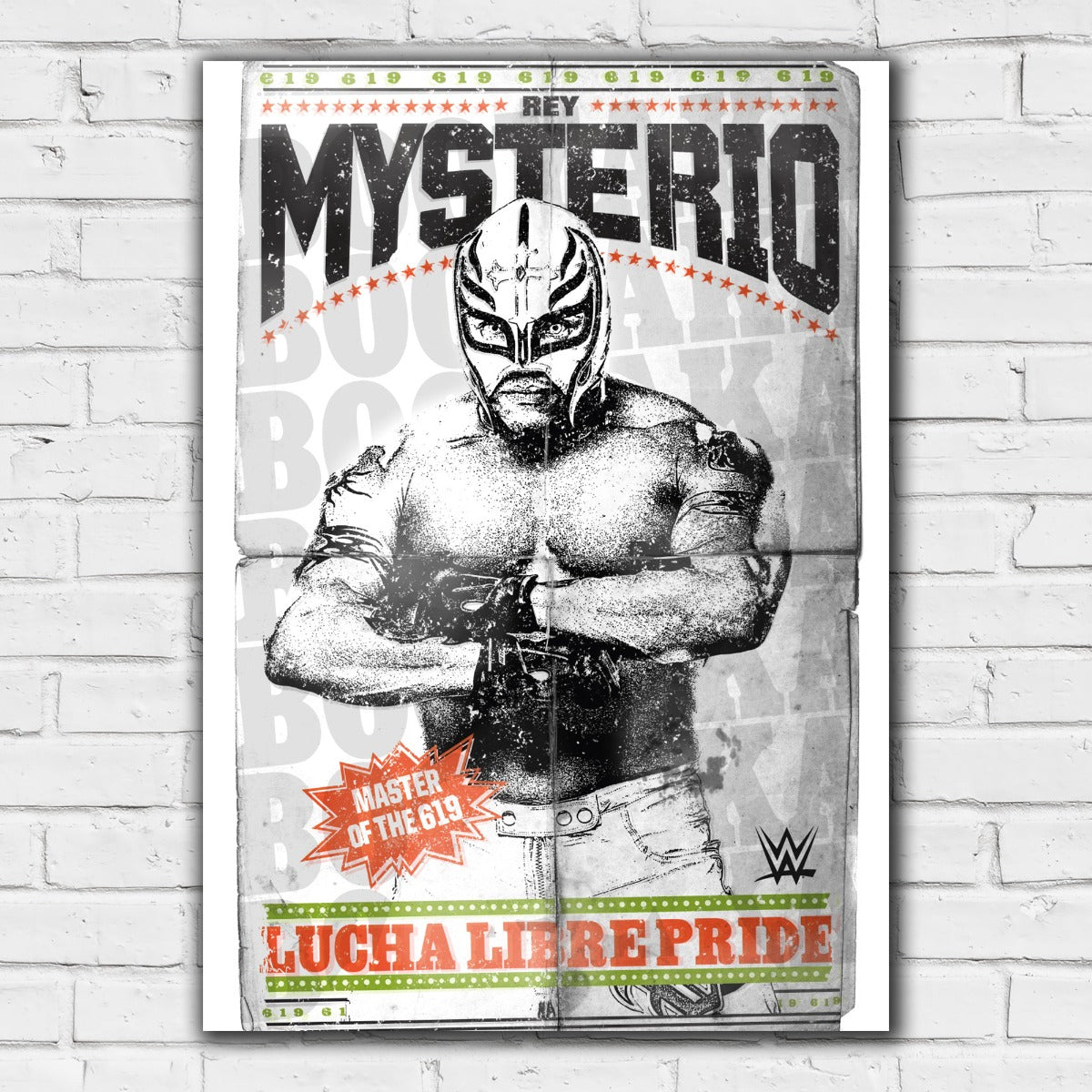 WWE Print - Rey Mysterio Lucha Libre Pride Poster