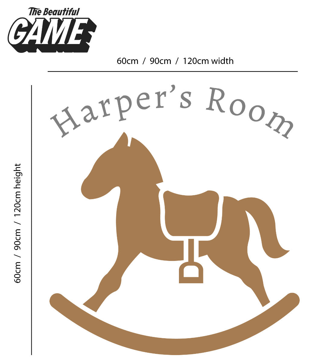 Rocking Horse and Personalised Name Wall Sticker