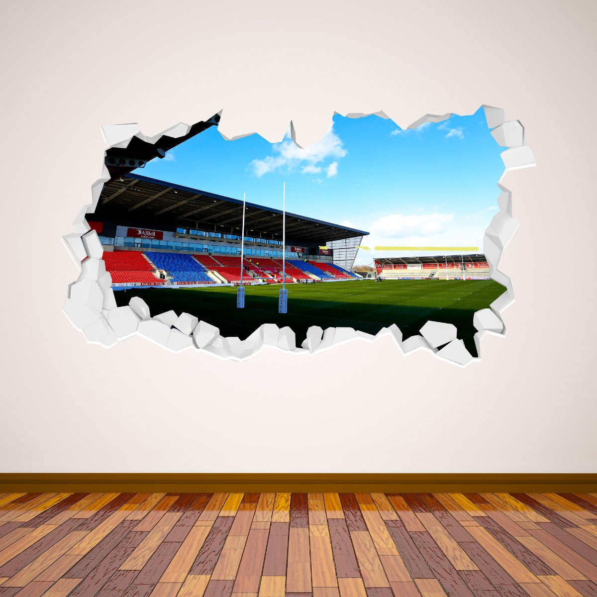 Salford Red Devils Rugby Club AJ Bell Stadium Broken Wall Sticker