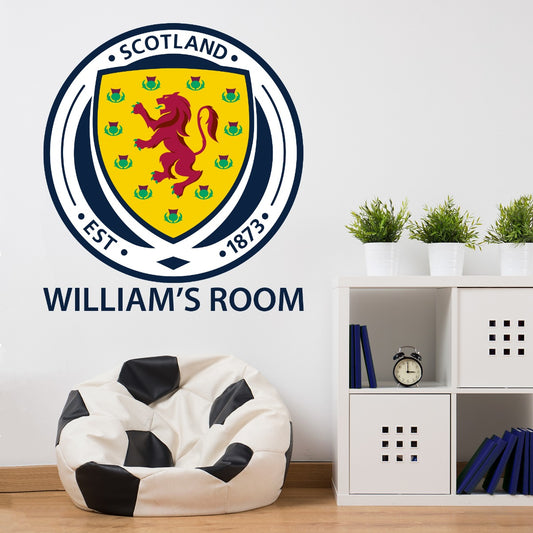 Scottish FA Crest and Personalised Name and Wall Sticker