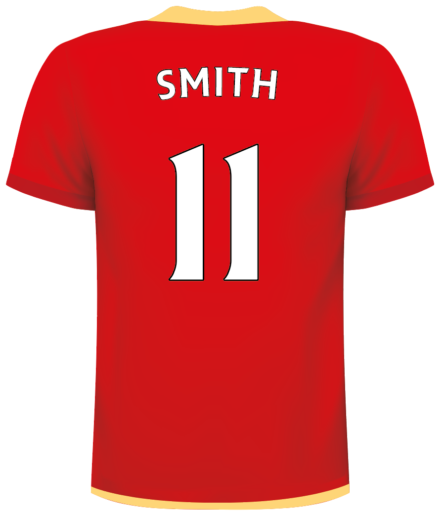 Aberdeen Football Club - Personalised Football Shirt Wall Sticker