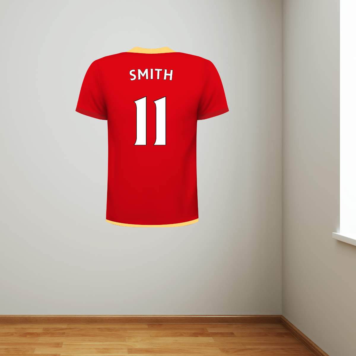 Aberdeen Football Club - Personalised Football Shirt Wall Sticker