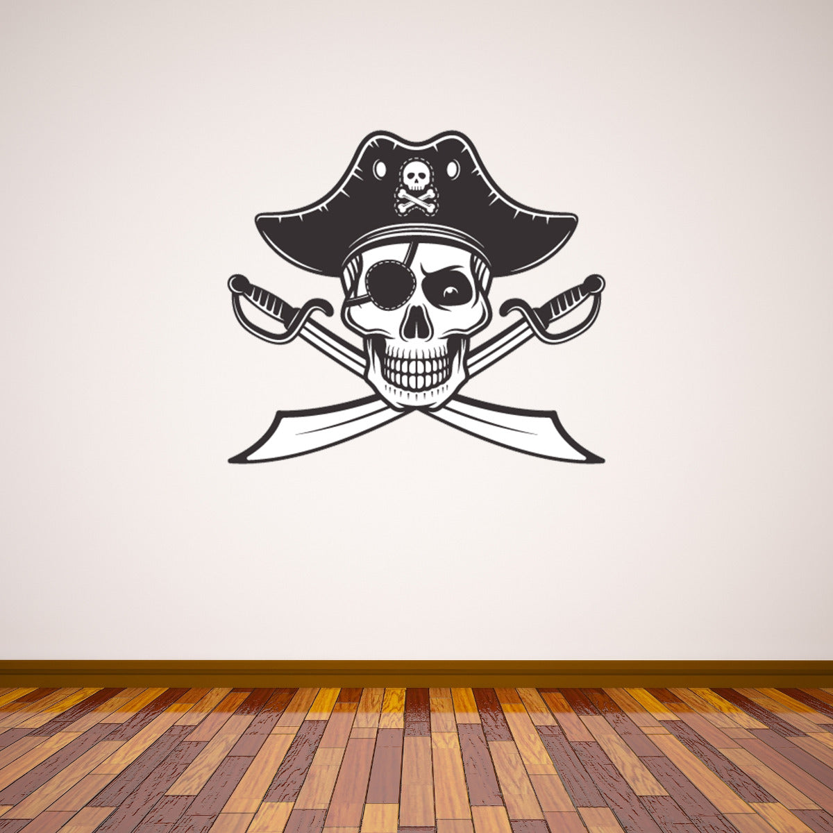 Pirate Wall Sticker Skull and Swords