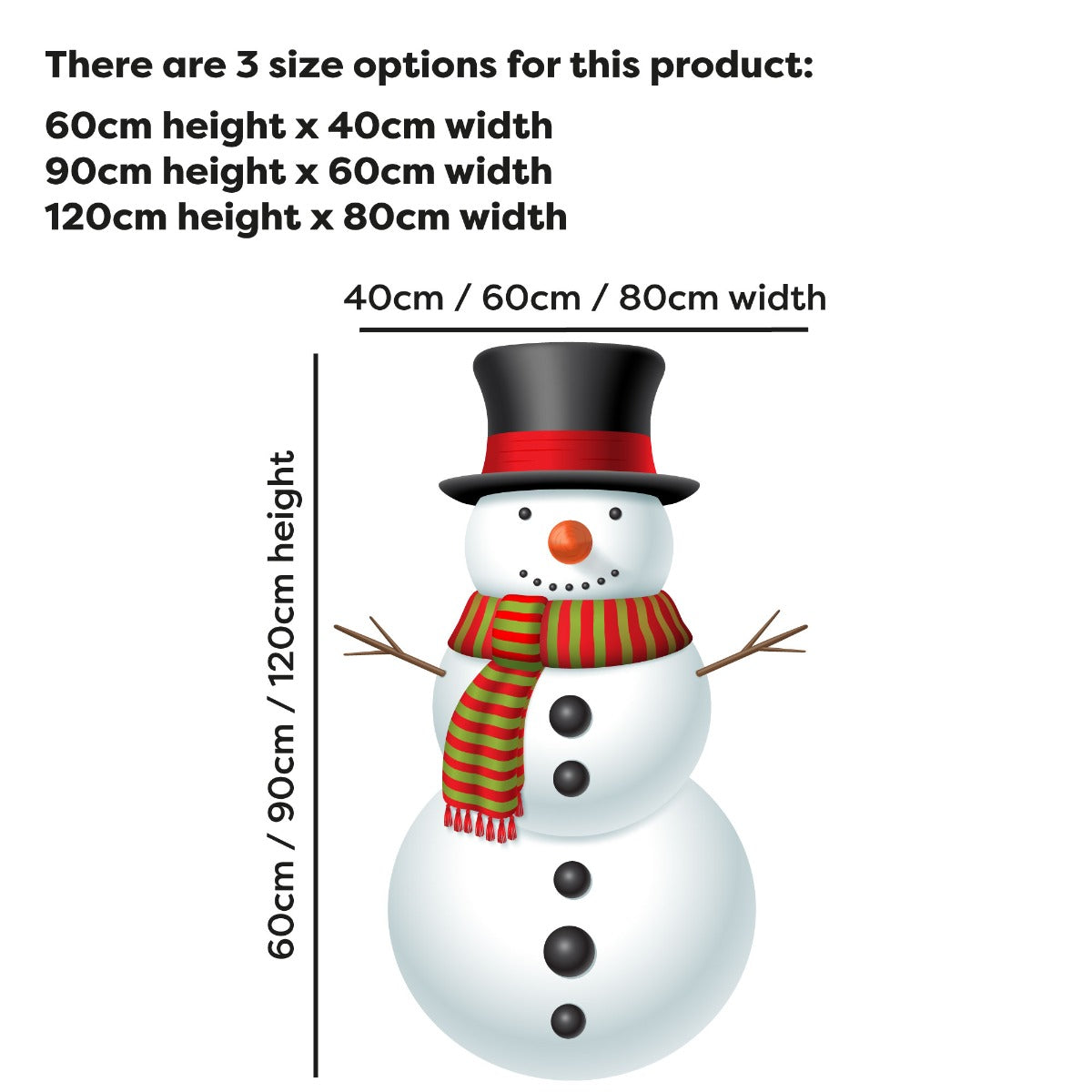 Smiley Snowman Wall Decal