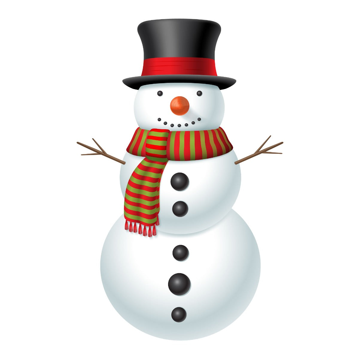 Smiley Snowman Wall Decal