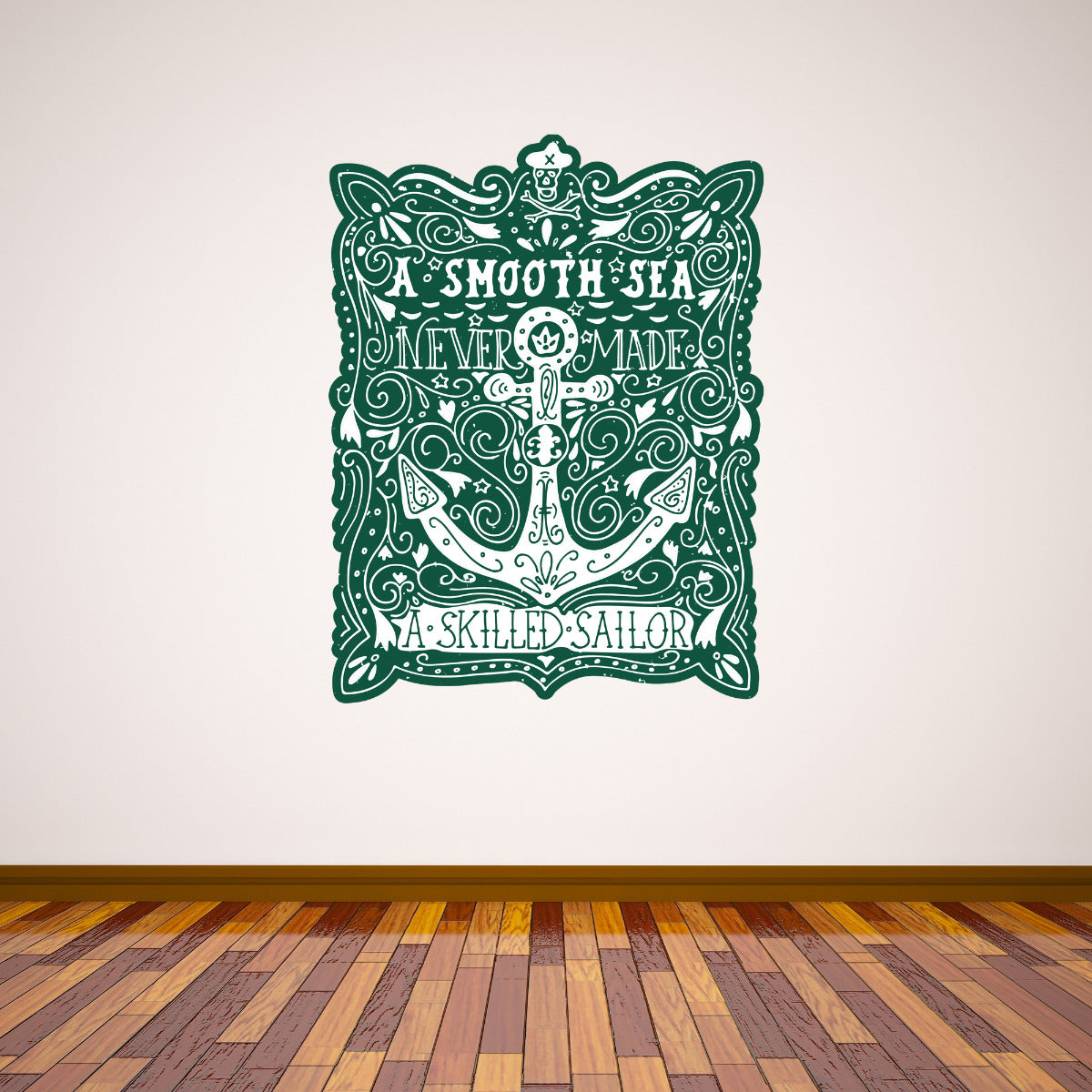 Pirate Wall Sticker Smooth Sea Anchor Quote