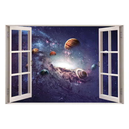 Space Wall Sticker - Solar System Galaxy Window