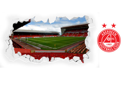Aberdeen Football Club - Smashed Pittodrie Stadium Wall Sticker