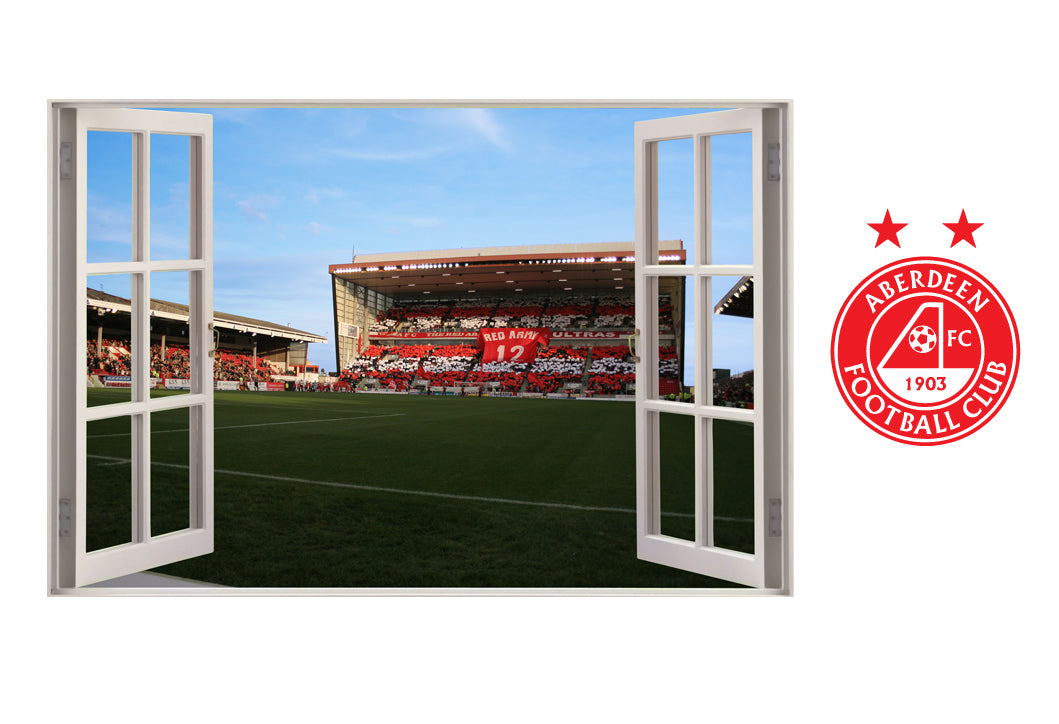 Aberdeen Football Club - Pittodrie Stadium Stand 2 Window View Wall Sticker