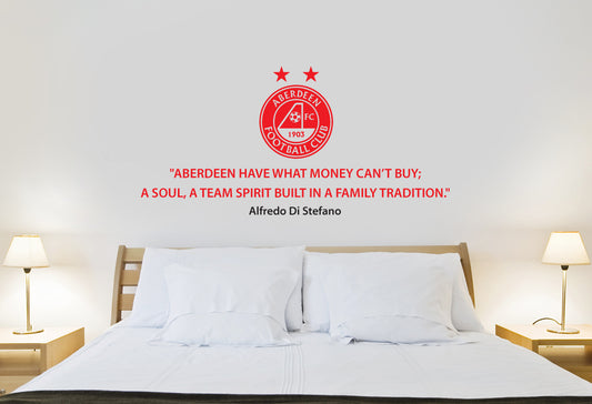 Aberdeen Di Stefano Quote Crest Wall Sticker