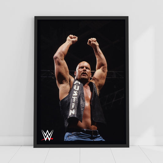 WWE Print - Stone Cold Steve Austin in Ring Poster