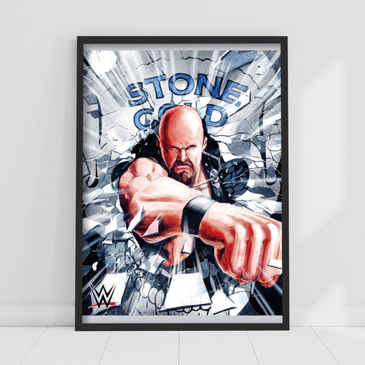 WWE Print - Stone Cold Steve Austin Punch Poster
