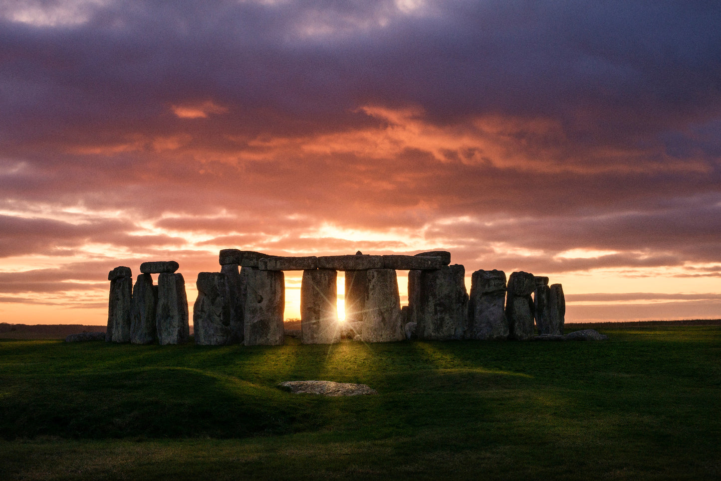 Stone Henge at Sunset Wall Mural