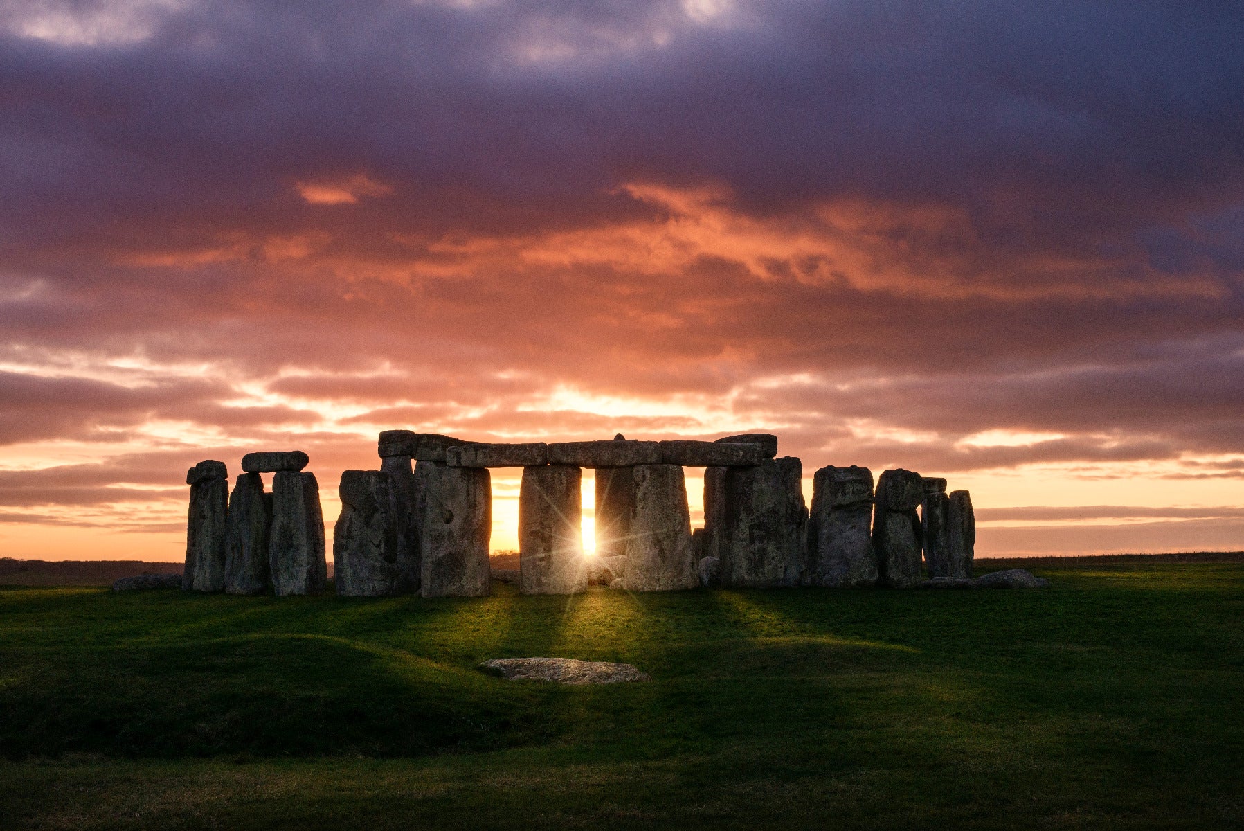 Stone Henge at Sunset Wall Mural