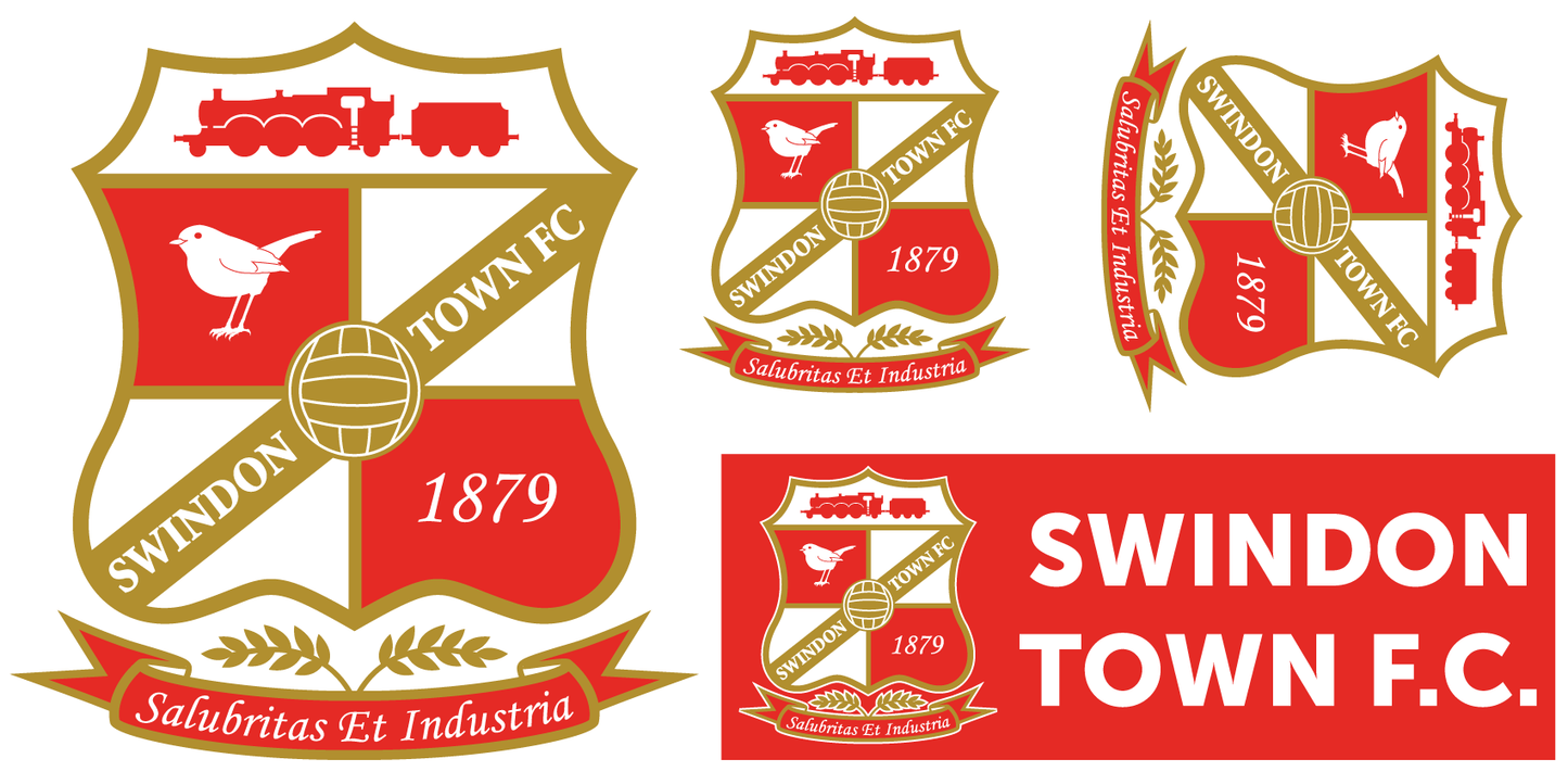 Swindon Town Football Club Anthony Grant Broken Wall Sticker + Decal Set