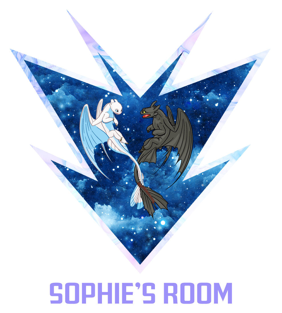 How To Train Your Dragon - Toothless & Light Fury Personalised Wall Sticker