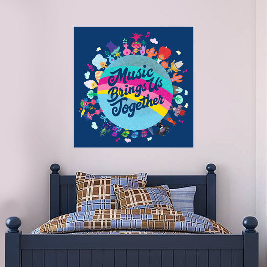 Trolls World Tour Music Brings Us Together Wall Sticker