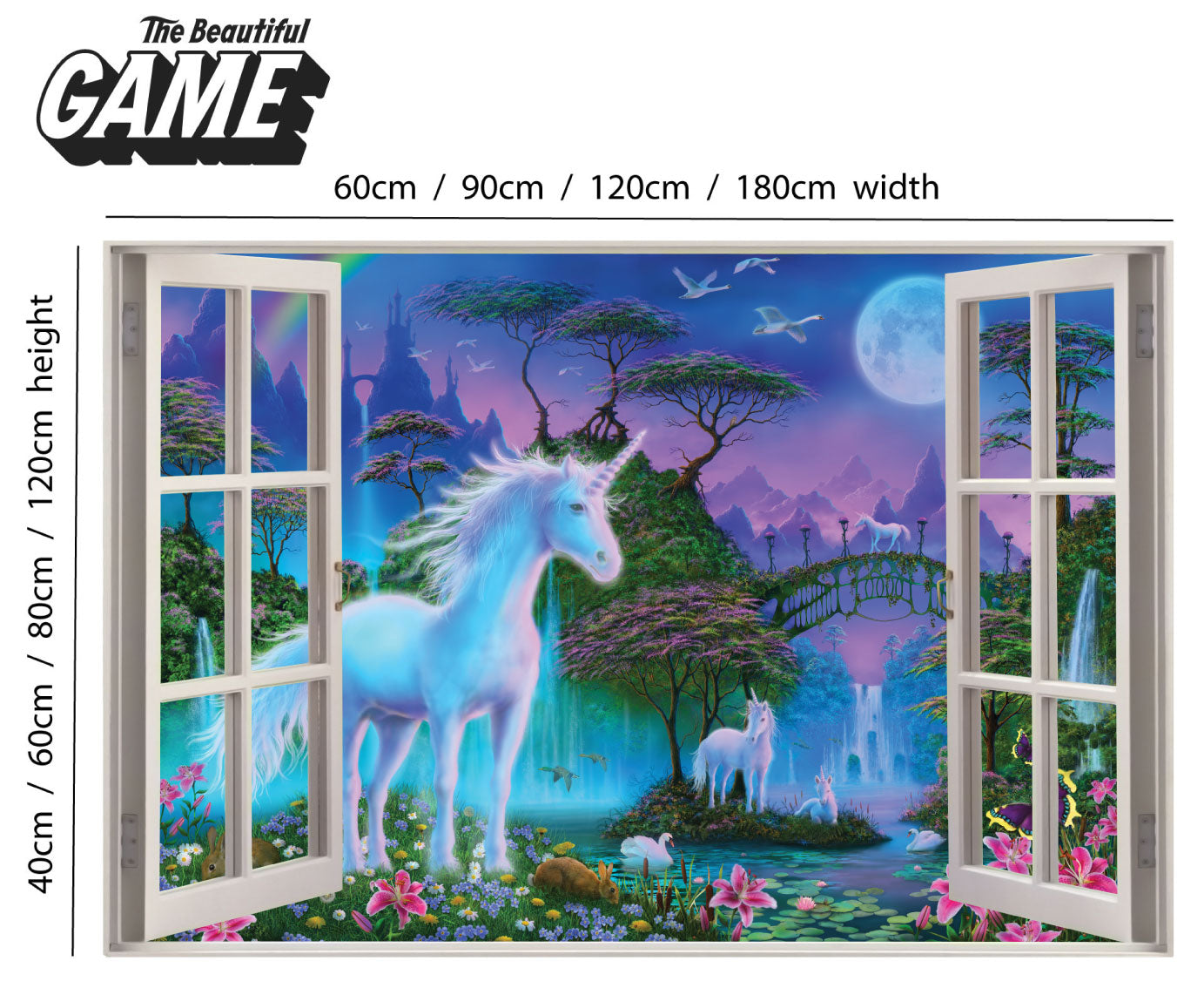 Unicorn Wall Sticker Unicorn Bridge Window