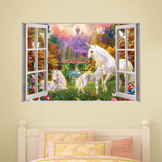 Unicorn Wall Sticker Unicorn Castle Window