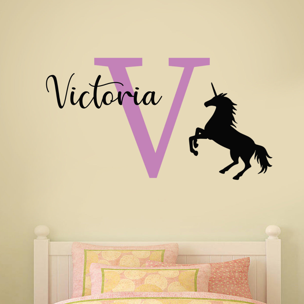 Unicorn Wall Sticker Unicorn Personalised Name and Letter