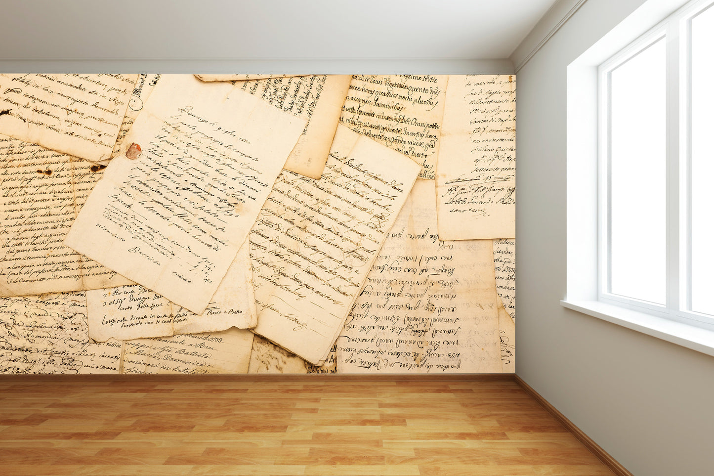 Vintage Letters Wall Mural