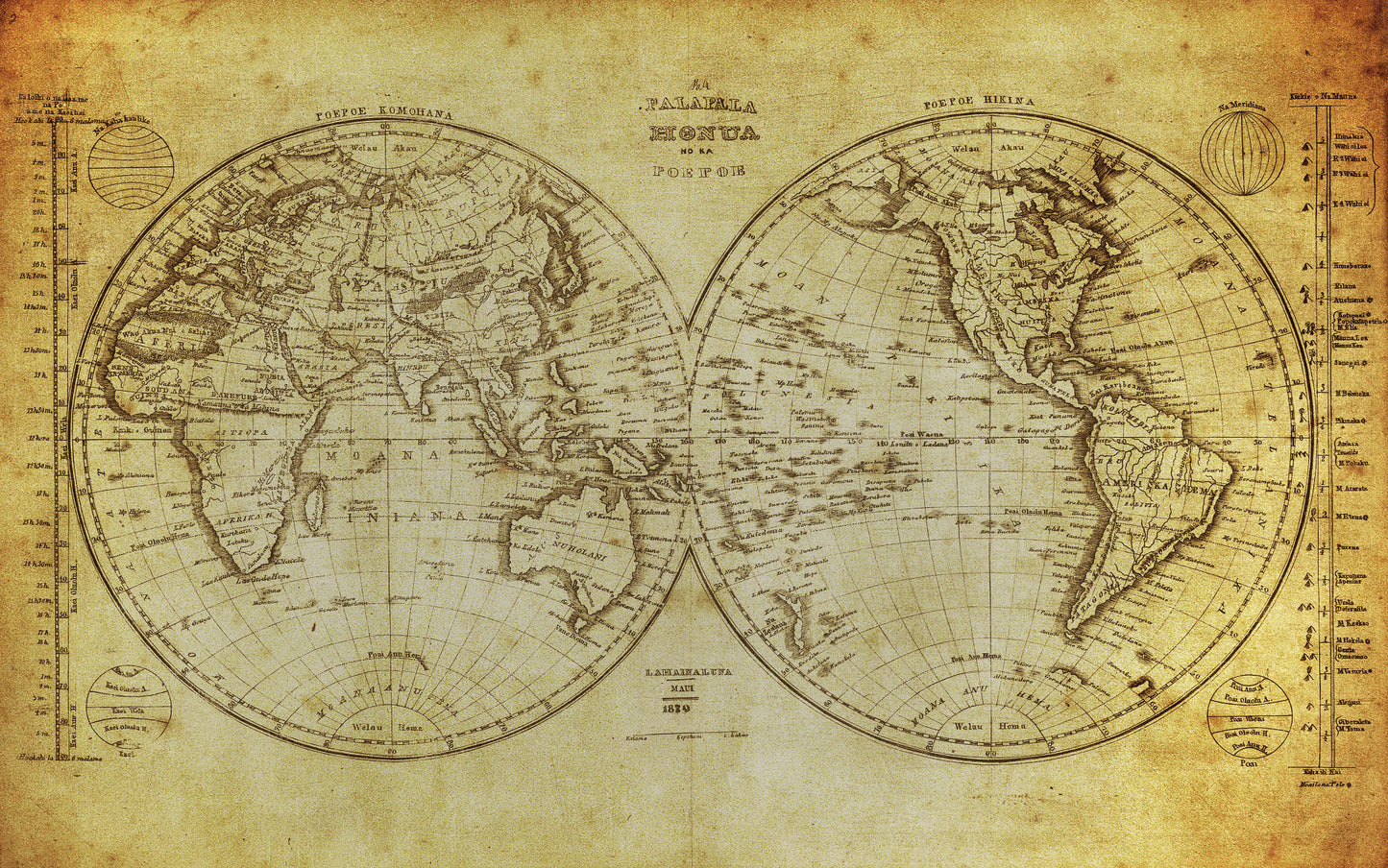 Vintage World Map 2 Wall Mural
