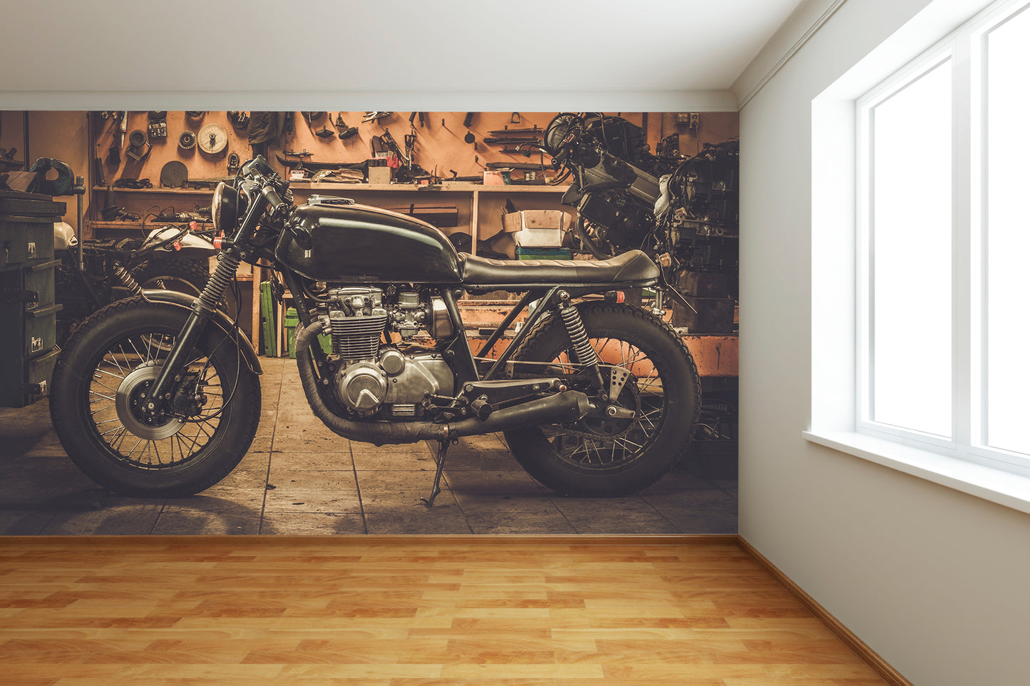 Vintage Motorbike Wall Mural