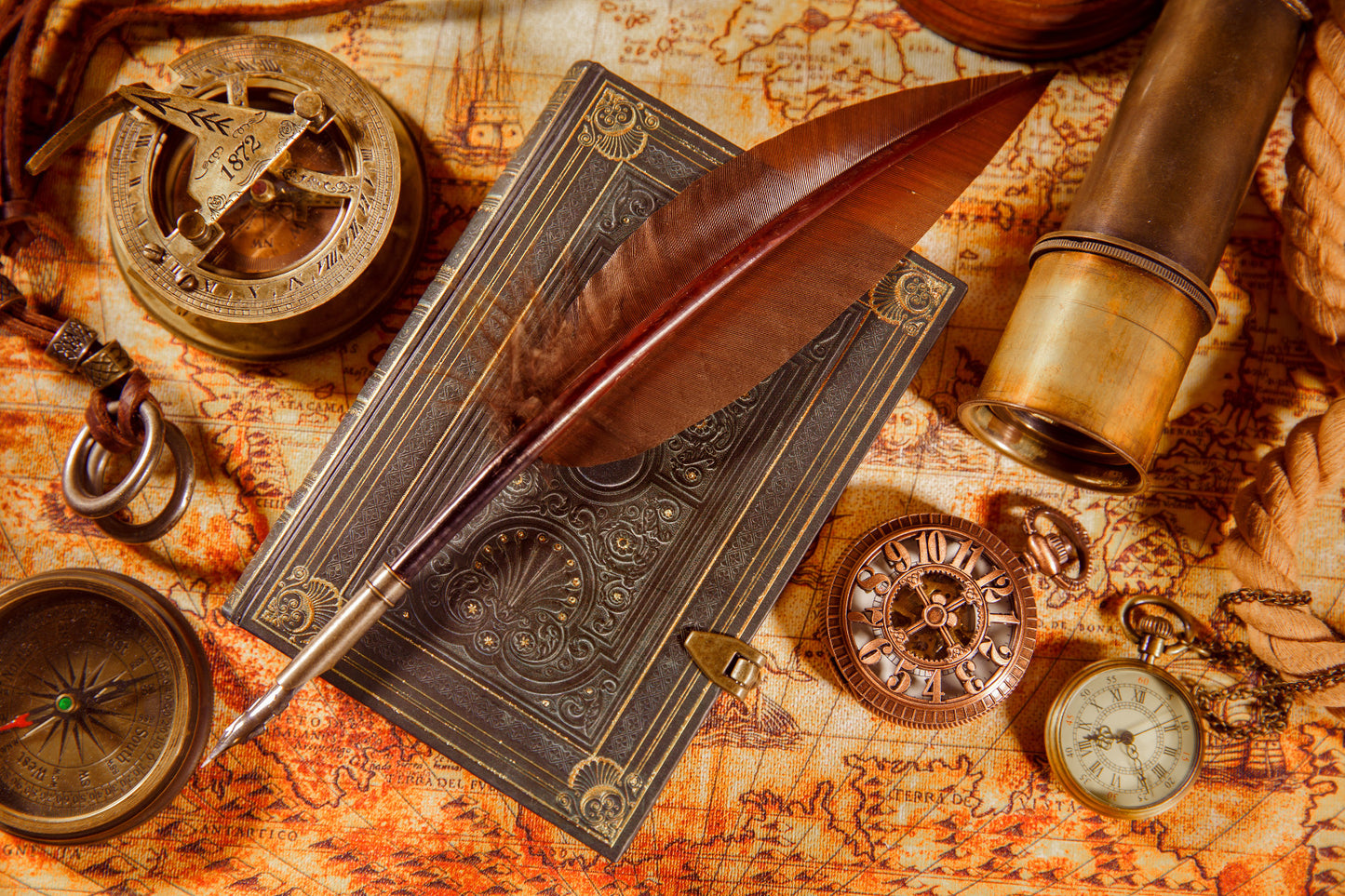 Vintage Explorers Equipment Wall Mural