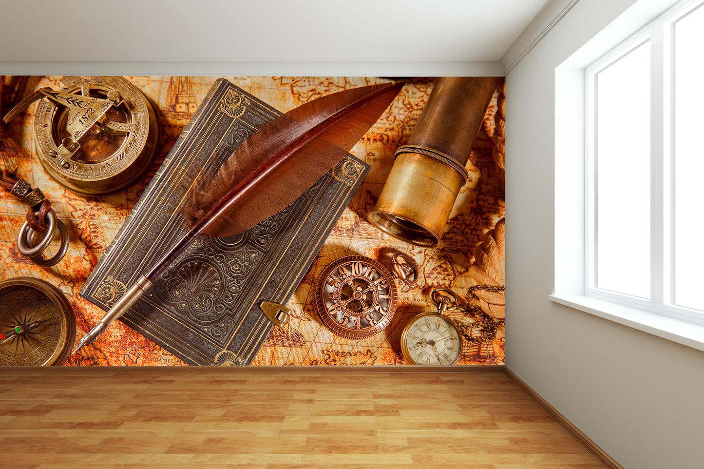 Vintage Explorer's Equipment Wall Mural