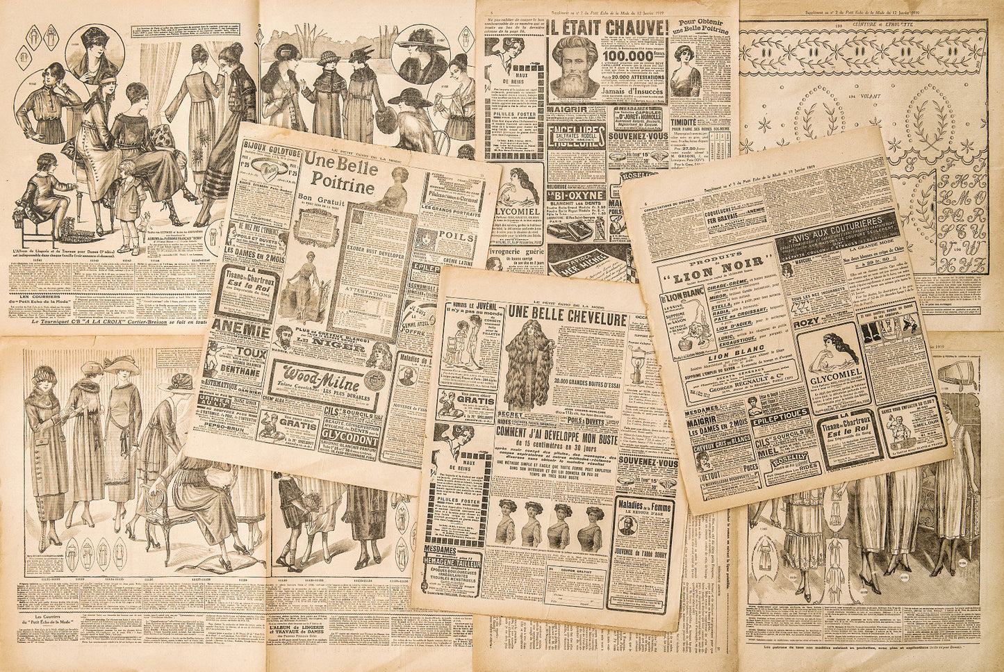 Vintage News Papers Wall Mural