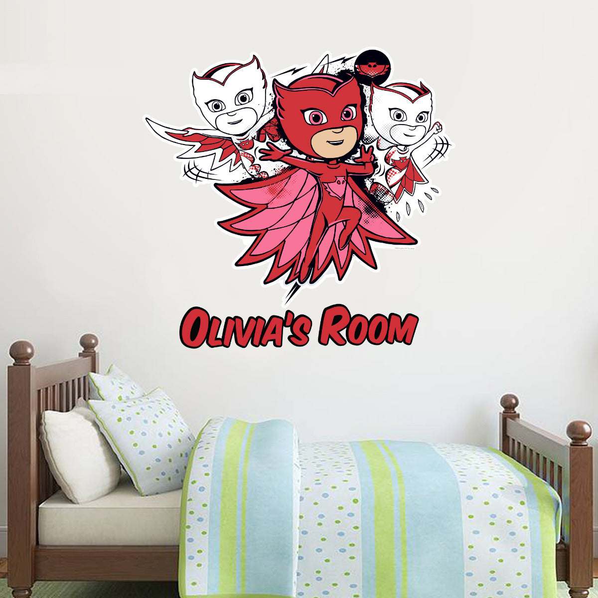 PJ Masks Owlette Personalised Wall Sticker