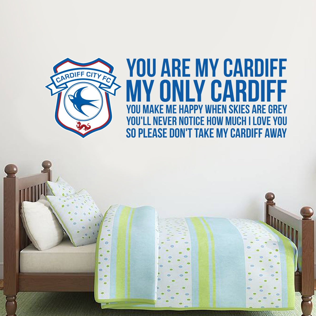 Cardiff City You Are My Cardiff Song Wall Sticker