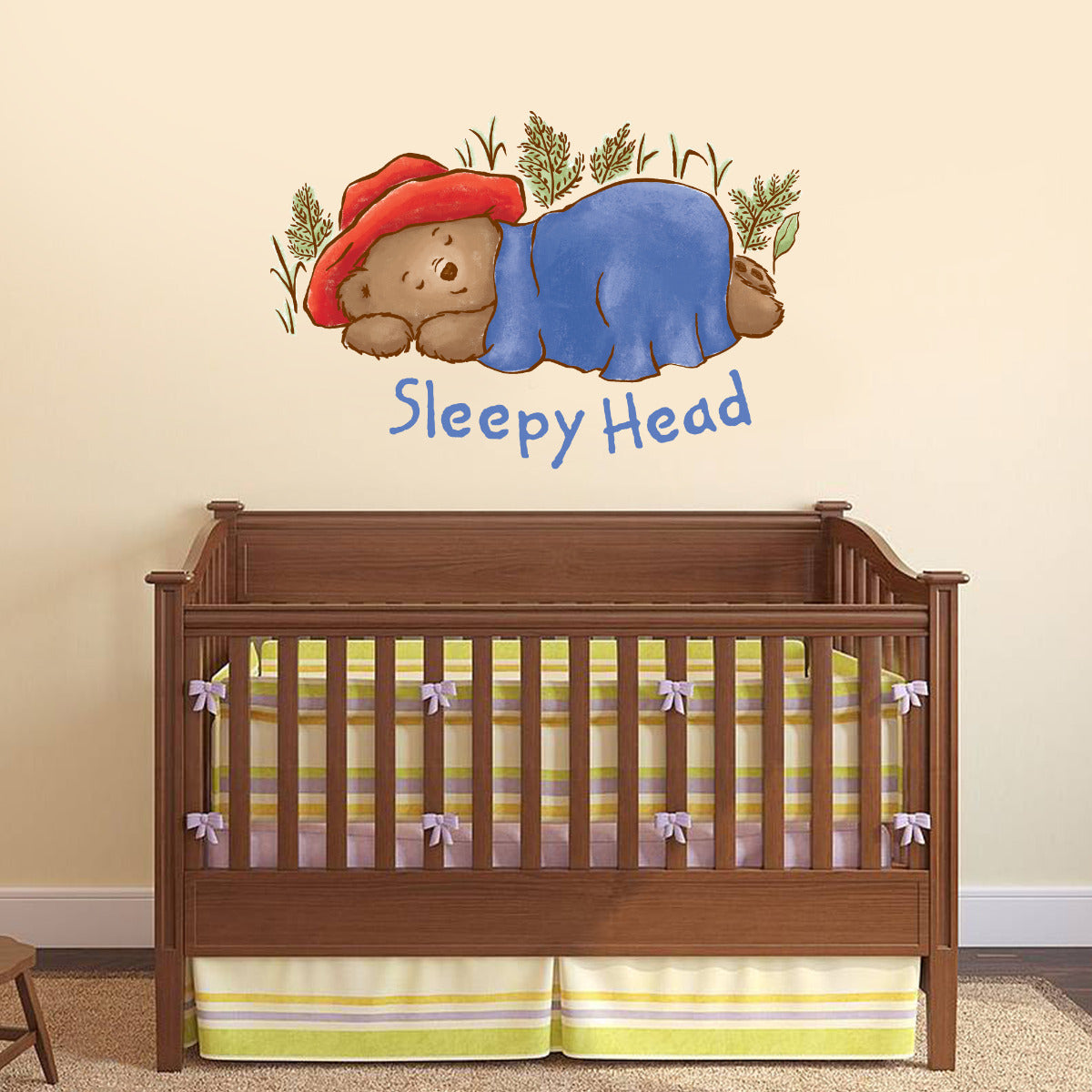 Baby Paddington Bear Sleepy Head Wall Sticker