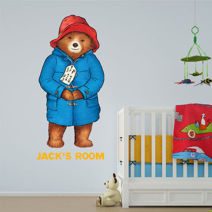 Paddington Bear - Personalised Name Paddington Wall Sticker 002