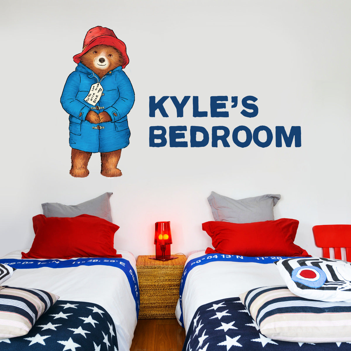 Paddington Bear - Personalised Name Paddington Wall Sticker 003
