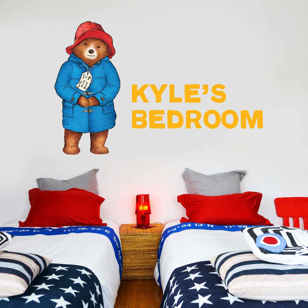 Paddington Bear Personalised Name Paddington Wall Sticker 003