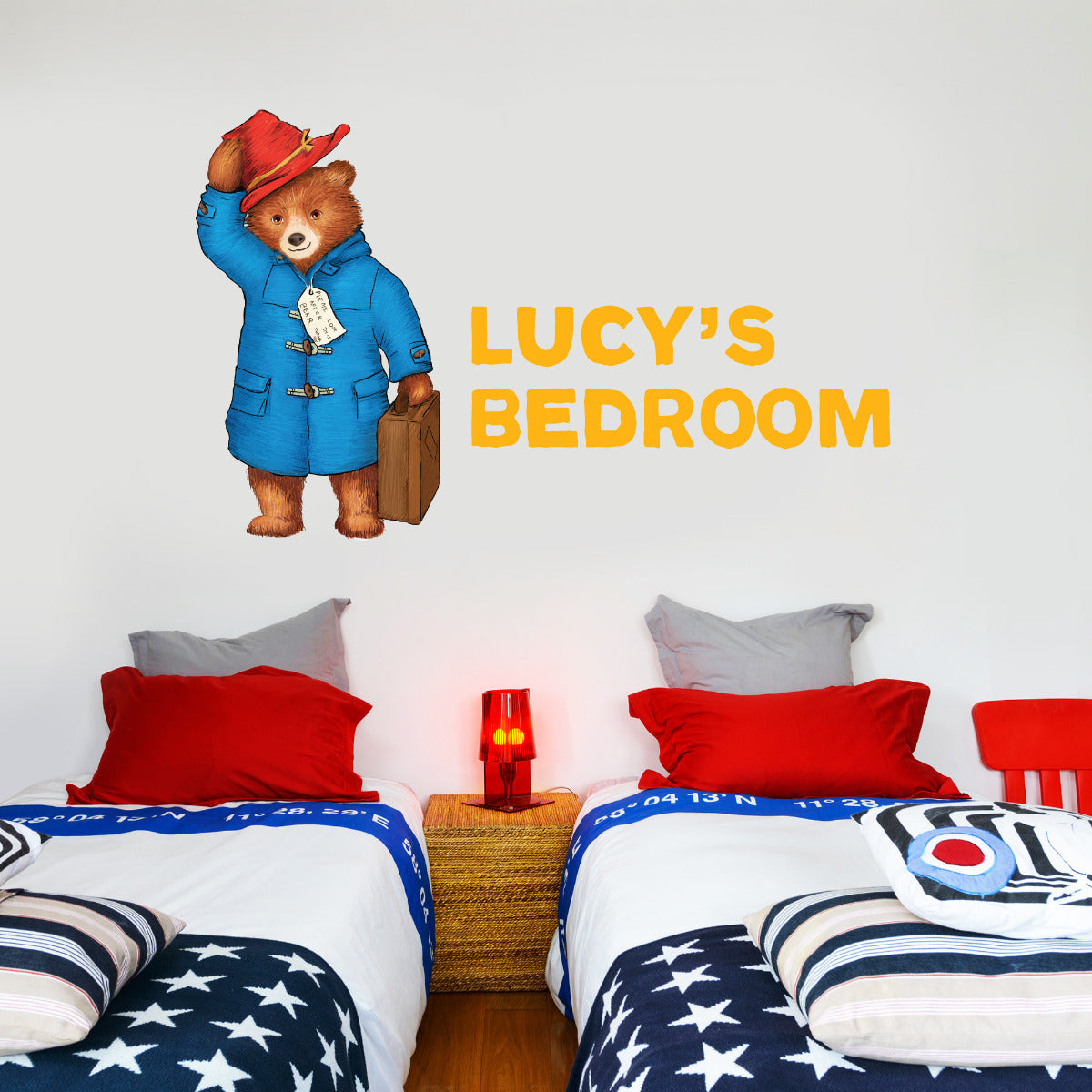 Paddington Bear - Personalised Name Paddington Wall Sticker 007