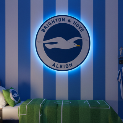 Brighton & Hove Albion Crest LED Backlit Wallpop